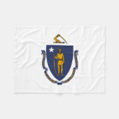 Massachusetts Staatsvlag Fleece Deken (Voorkant (Horizontaal))