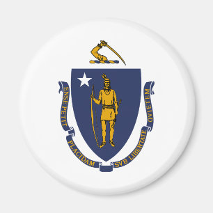 Massachusetts Staatsvlag Magneet