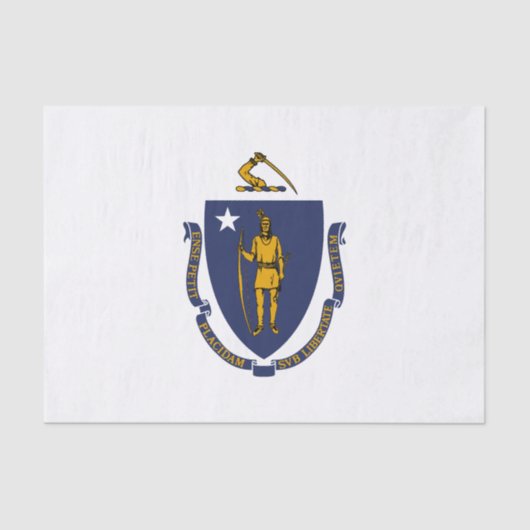Massachusetts Staatsvlag Tissuepapier (Voorkant)