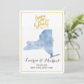 Massachusetts State Afbeelding Save the Date (Staand voorkant)