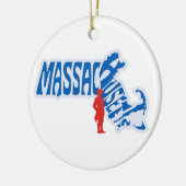 Massachusetts State Christmas Tree Ornament (Links)