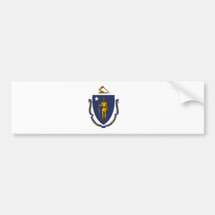 Massachusetts State Flag Bumpersticker
