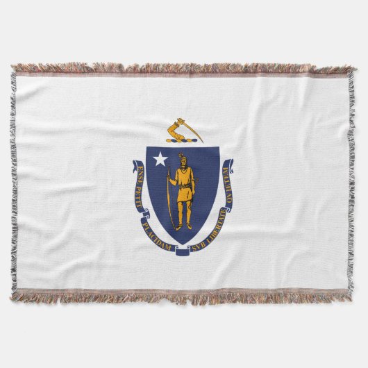 Massachusetts State Flag Design decor Deken (Voorkant)