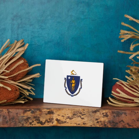 Massachusetts State Flag Design Fotoplaat (Zijkant)