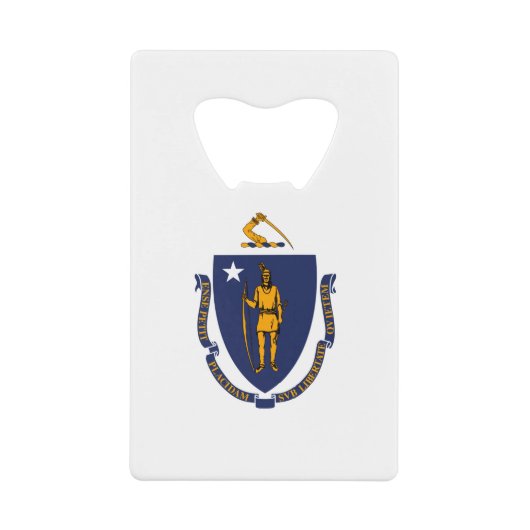 Massachusetts State Flag Design Kredietkaart Flessenopener (Voorkant)
