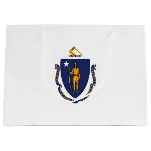 Massachusetts State Flag Design Large Cadeautasje