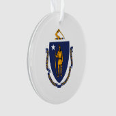 Massachusetts State Flag Design Ornament (voorkant)