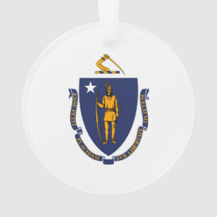 Massachusetts State Flag Design Ornament