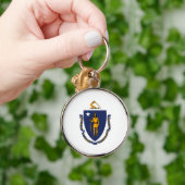 Massachusetts State Flag Design Sleutelhanger (Hand)