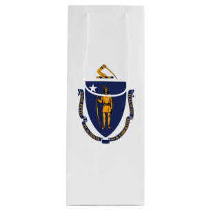 Massachusetts State Flag Design Wijn Cadeautas