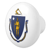 Massachusetts State Flag Keramische Knop (Rechts)