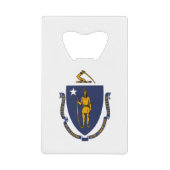 Massachusetts State Flag Kredietkaart Flessenopener (Voorkant)