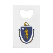 Massachusetts State Flag Kredietkaart Flessenopener (Achterkant)