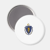 Massachusetts State Flag Magneet (Voorkant / Achterkant)