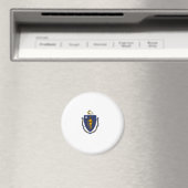Massachusetts State Flag Magneet (Insitu (Vaatwasser))