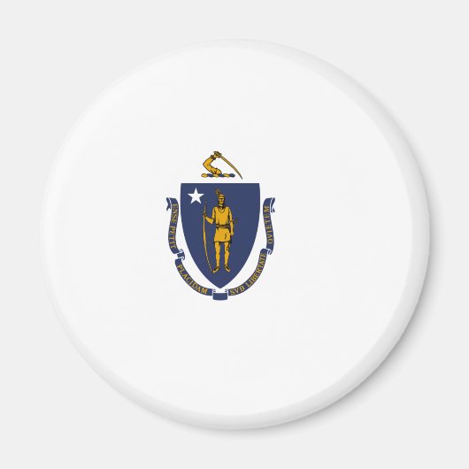 Massachusetts State Flag Magneet (Voorkant)
