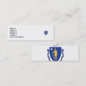 Massachusetts State Flag Mini Visitekaartje (Voorkant / Achterkant)