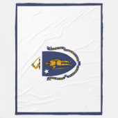 Massachusetts State Flag Print Patriottisch Fleece Deken (Voorkant)