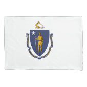 Massachusetts State Flag Print Patriottisch Kussensloop (Voorkant)