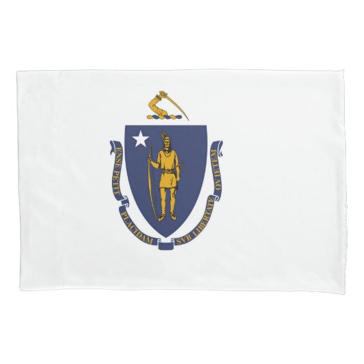 Massachusetts State Flag Print Patriottisch Kussensloop (Voorkant)