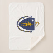 Massachusetts State Flag Print Patriottisch Sherpa Deken (Voorkant)