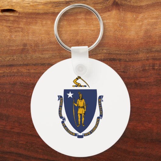 Massachusetts State Flag Sleutelhanger (Achterkant)