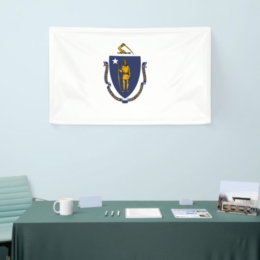 Massachusetts State Flag Spandoek (Beurs)
