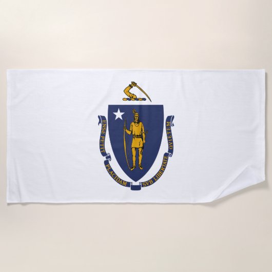 Massachusetts State Flag Strandlaken (Voorkant)
