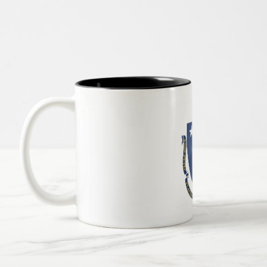 Massachusetts State Flag Two-Tone Coffee Mok (Links)