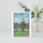 Massachusetts State House Boston Briefkaart (Staand voorkant)