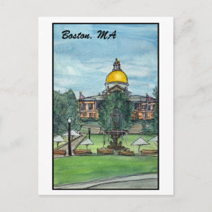 Massachusetts State House Boston Briefkaart