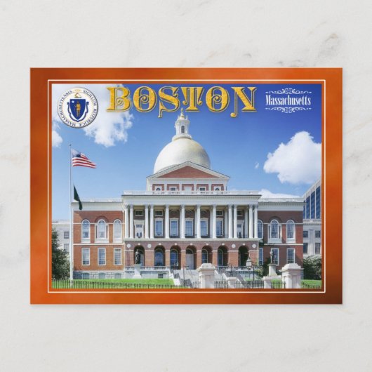 Massachusetts State House in Boston Briefkaart (Voorkant)