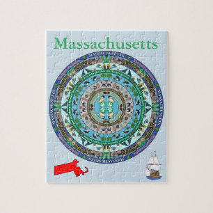 Massachusetts State Mandala Puzzle Legpuzzel