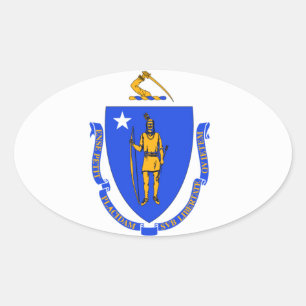 Massachusetts State Ovale sticker