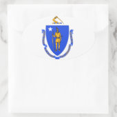 Massachusetts State Ovale sticker (Tas)
