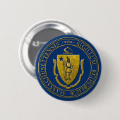 Massachusetts State Seal Button (Voorkant /achterkant)