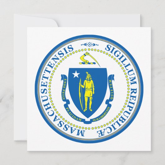 Massachusetts State Seal Kaart (Voorkant)