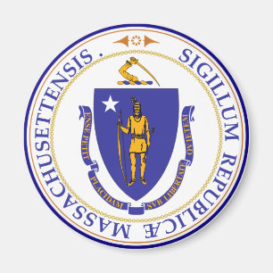 Massachusetts State Seal Magneet