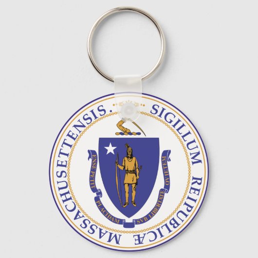 Massachusetts State Seal Sleutelhanger (Voorkant)