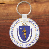 Massachusetts State Seal Sleutelhanger (Voorkant)
