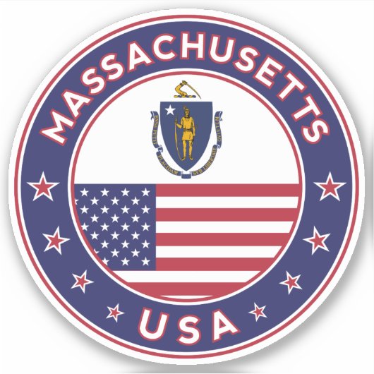 Massachusetts Sticker (Voorkant)
