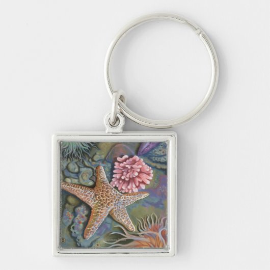 Massachusetts Tidepool Scene Sleutelhanger (Voorkant)