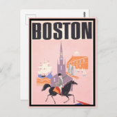  Massachusetts Travel uit Boston Briefkaart (Voorkant / Achterkant)