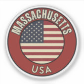 Massachusetts United States of America Sticker (Voorkant)