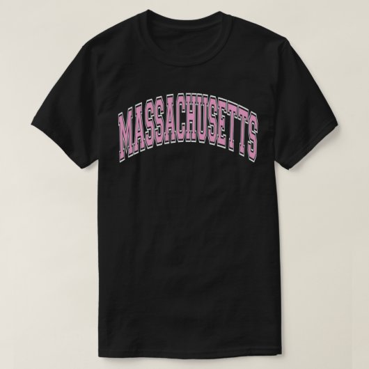 Massachusetts Varsity Style Pink Tet Pullover (Design voorkant)