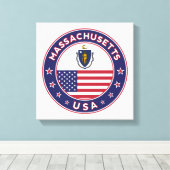 Massachusetts, Verenigde Staten, Massachusetts pos Canvas Afdruk (Insitu (Houten vloer))