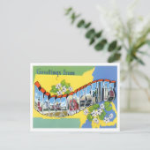 Massachusetts Vintages grandes lettres carte posta (Debout devant)