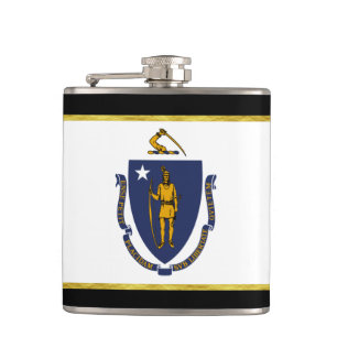 Massachusetts vlag heupfles