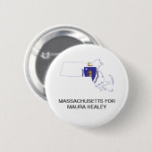 MASSACHUSETTS VOOR Maura Healey GOVERNOR Button (Voorkant /achterkant)