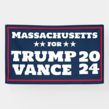 Massachusetts voor Trump Vance 2024 Banner